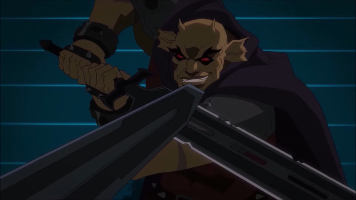 Etrigan wielding sword