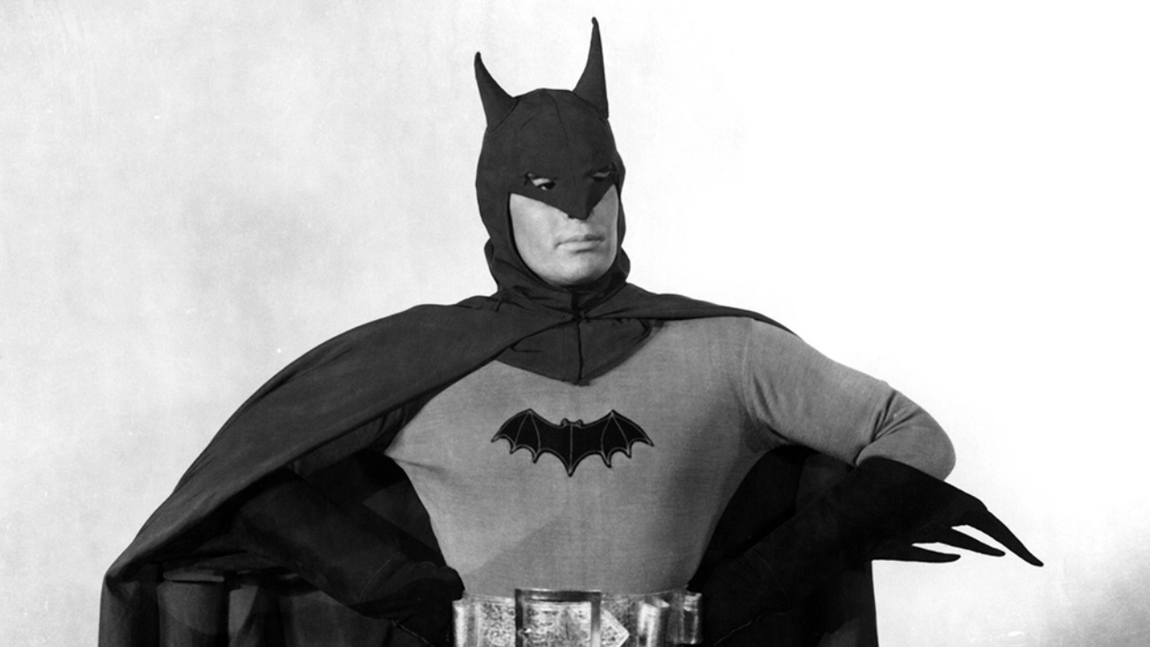 Old school Batman posing