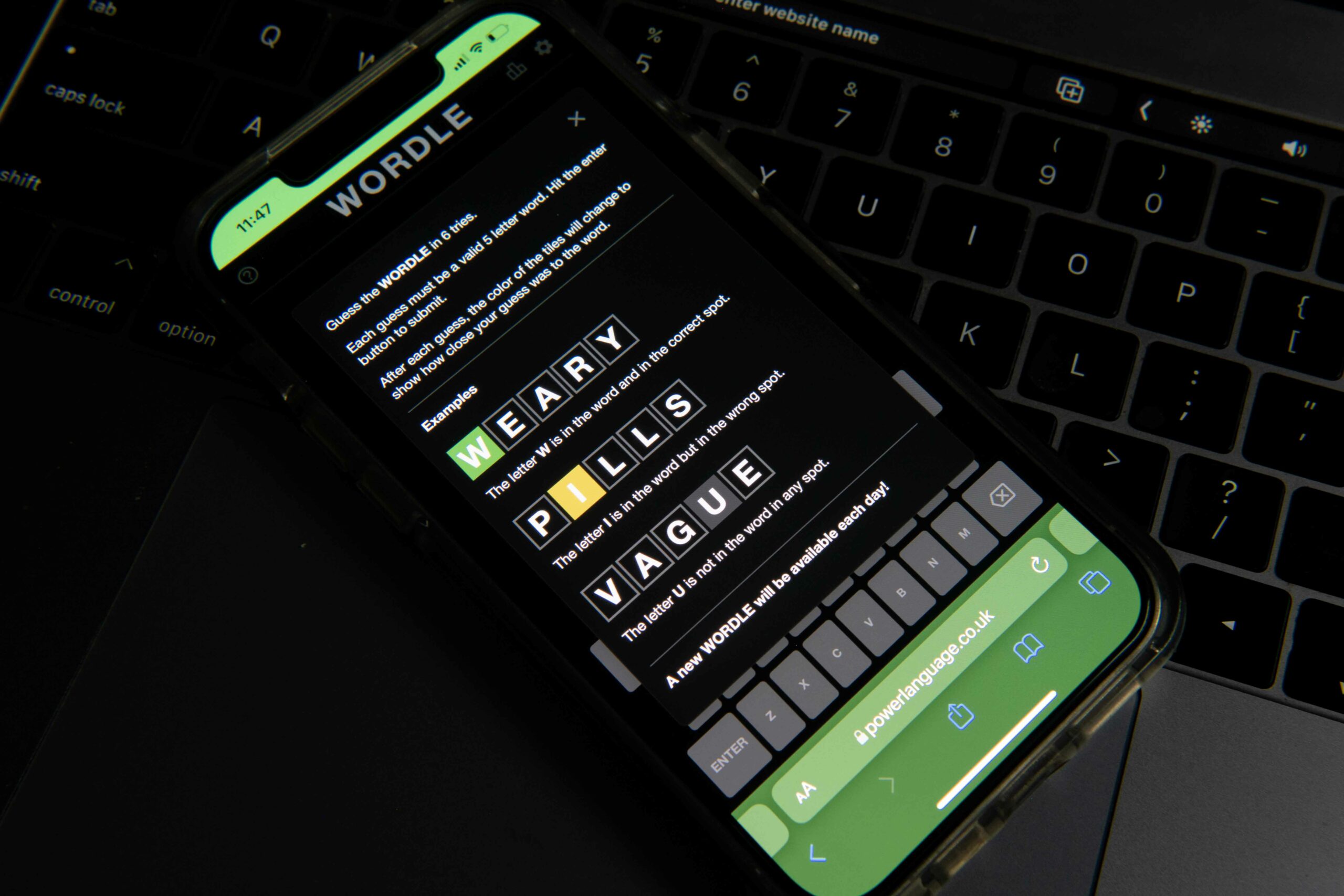 In this photo illustration, the word game Wordle is shown on a mobile phone on January 12, 2022 in Houston, Texas. The online word game Wordle has gone viral after initially gaining momentum in October of 2021. Created by software engineer Josh Wardle, the game now has more than 2.7 million players.