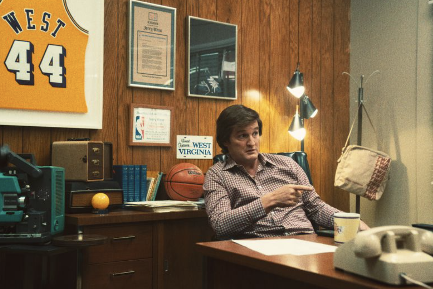Jerry West as portrayed by the actor Jason Clarke in HBO's Winning Time.