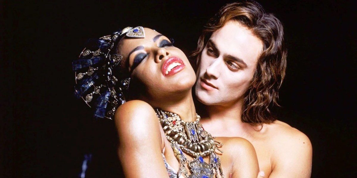 Aaliyah and Stewart Townsend in character in “Queen of the Damned”