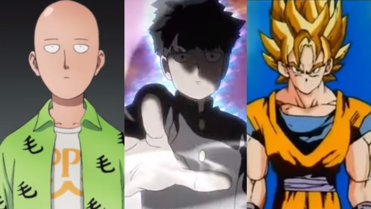 Saitama, Mob, and Goku