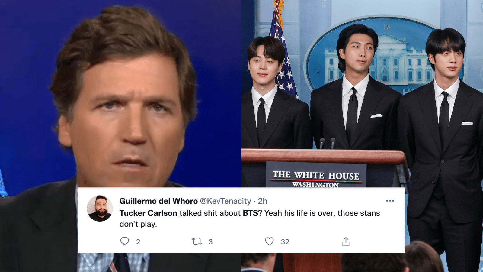 BTS Tucker Carlson White House