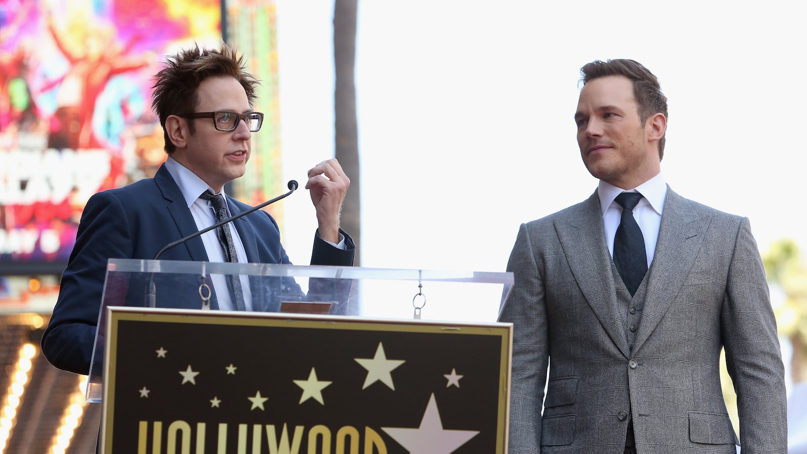 James Gunn and Chris Pratt