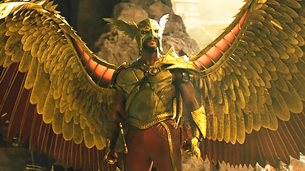 Aldis Hodge in-character as Hawkman in ‘Black Adam’