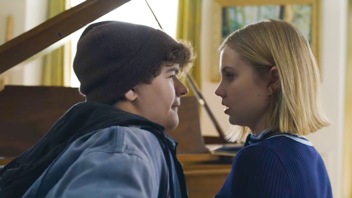 Gaten Matarazzo and Angourie Rice in “The Honor Society”