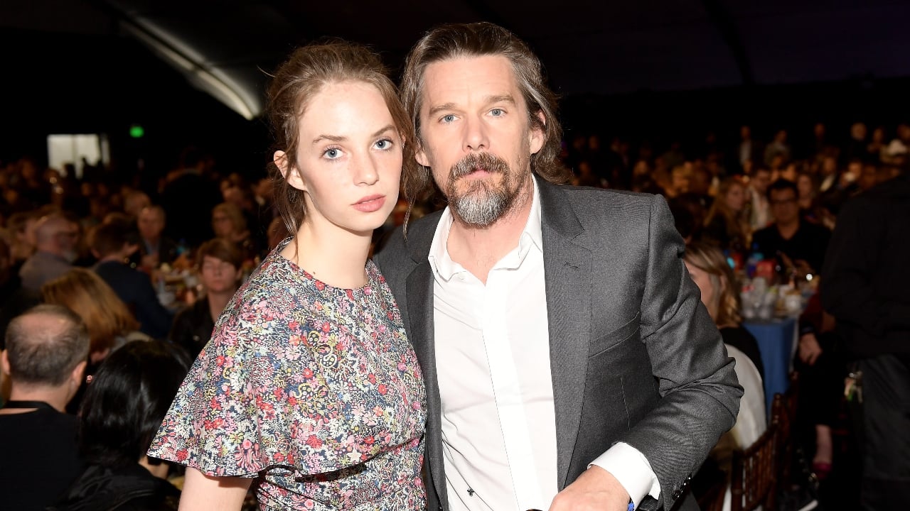 Maya Hawke and her father, Ethan Hawke