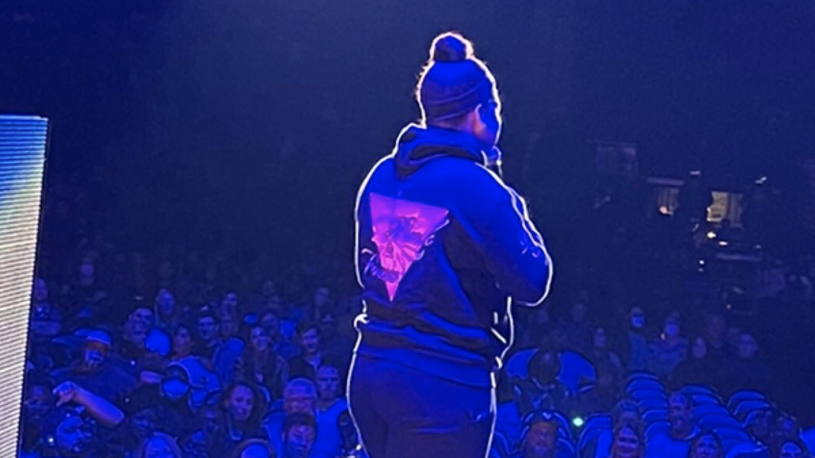 comedian Pink Foxx performs in front of a sold out theatre