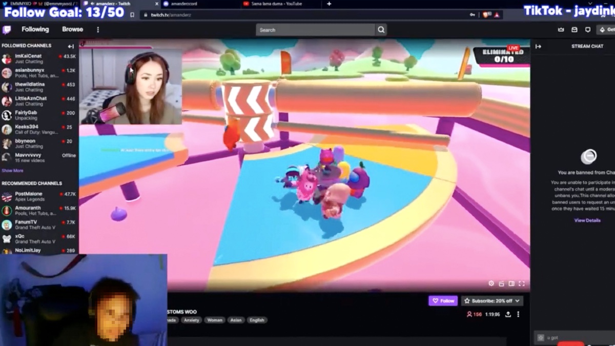 screenshot of twitch by user amanderz