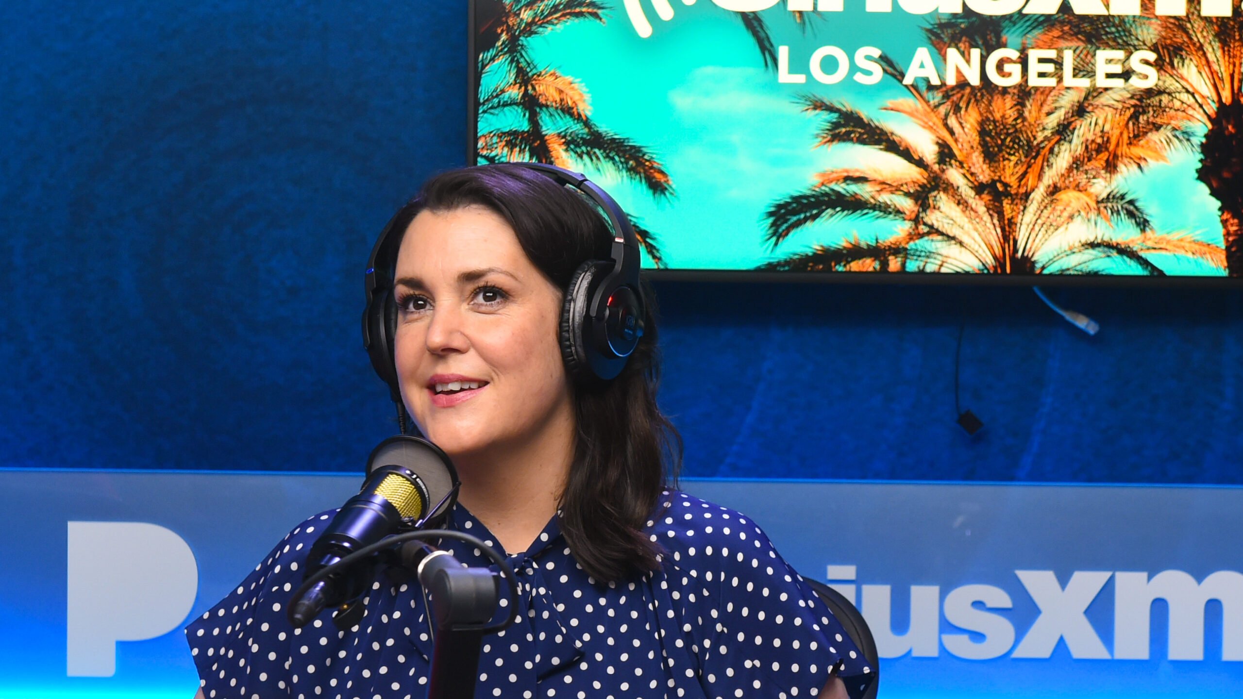 Melanie Lynskey visits the SiriusXM Studios on May 05, 2022 in Los Angeles, California