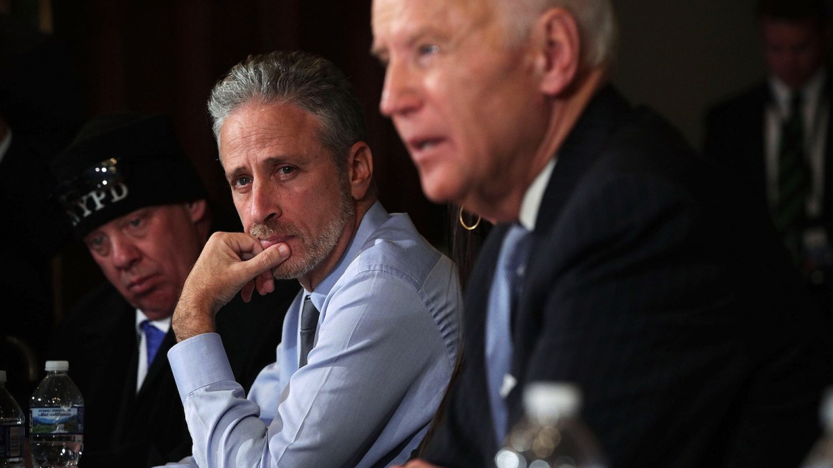 Jon Stewart and Joe Biden