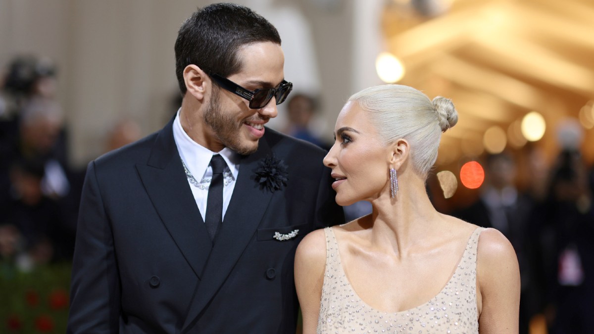 Pete Davidson and Kim Kardashian attend The 2022 Met Gala Celebrating "In America: An Anthology of Fashion" at The Metropolitan Museum of Art on May 02, 2022 in New York City.