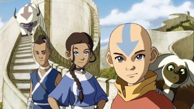 Aang, Katara, and Sokka in Avatar: The Last Airbender