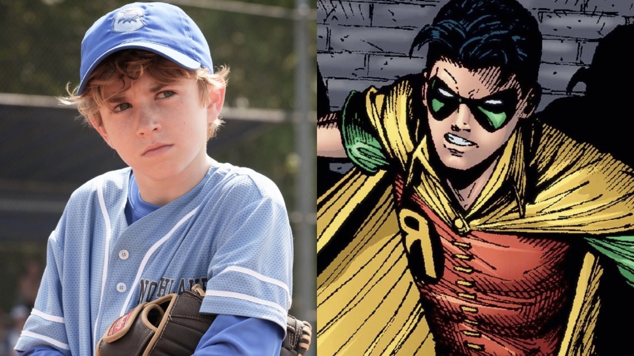 A split image of Walker Scobell and DC’s Robin