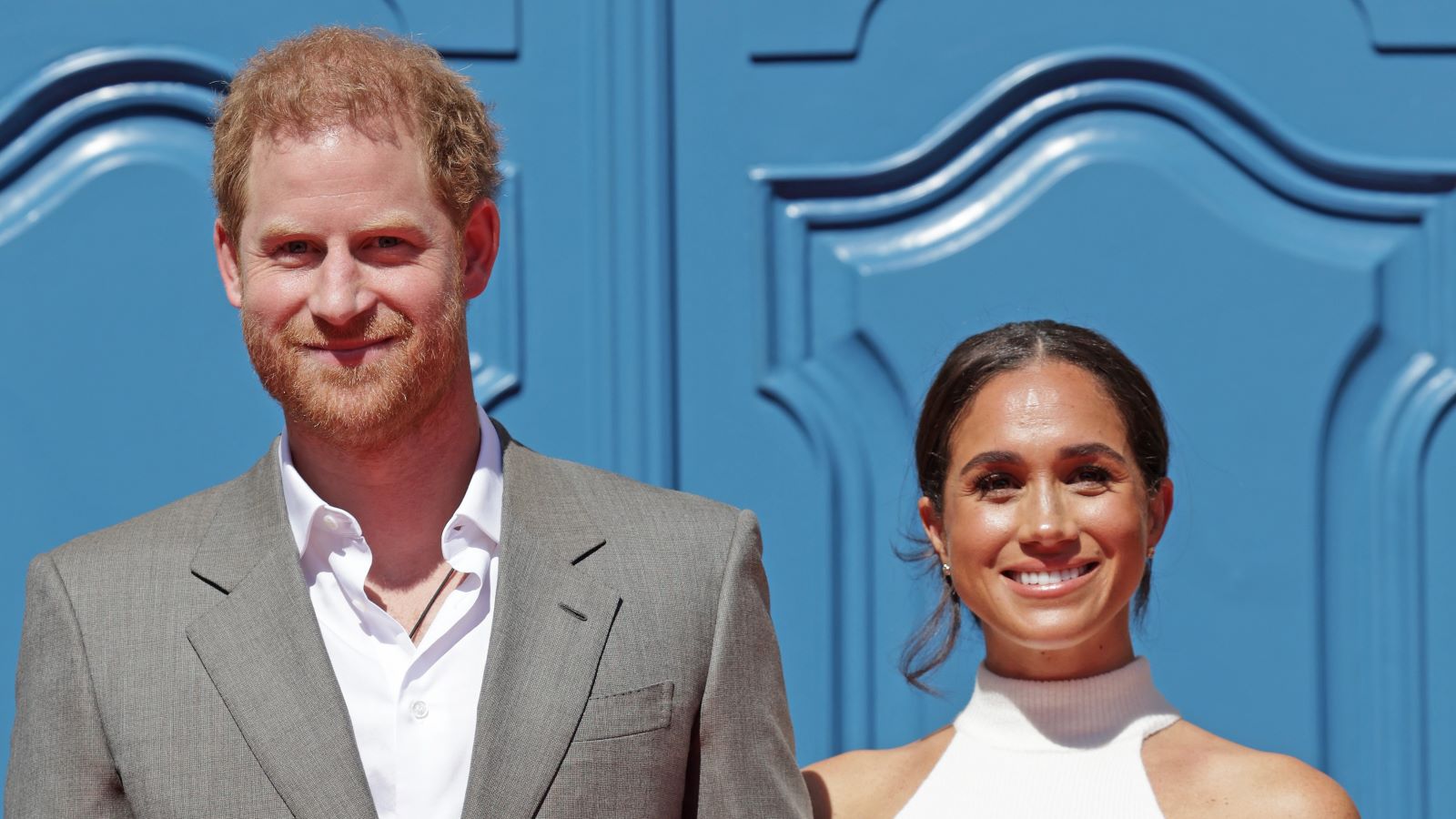 Prince Harry, Duke of Sussex and Meghan, Duchess of Sussex arrive at the town hall during the Invictus Games Dusseldorf 2023 - One Year To Go events, on September 06, 2022 in Dusseldorf, Germany. The Invictus Games is an international multi-sport event first held in 2014, for wounded, injured and sick servicemen and women, both serving and veterans. The Games were founded by Prince Harry, Duke of Sussex who's inspiration came from his visit to the Warrior Games in the United States, where he witnessed the ability of sport to help both psychologically and physically. (Photo by Chris Jackson/Getty Images for Invictus Games Dusseldorf 2023)