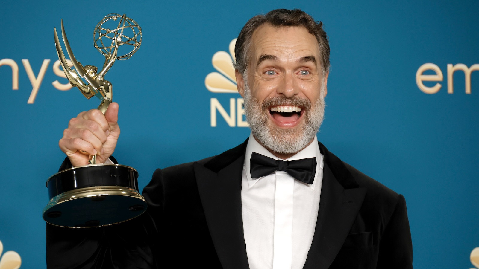 Murray Bartlett, winner of the Outstanding Supporting Actor in a Limited or Anthology Series or Movie award for ‘The White Lotus,’ poses in the press room during the 74th Primetime Emmys at Microsoft Theater on September 12, 2022 in Los Angeles, California.