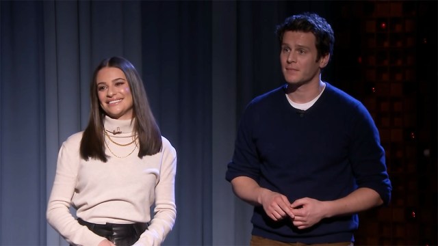 Lea Michele and Jonathan Groff on Jimmy Fallon