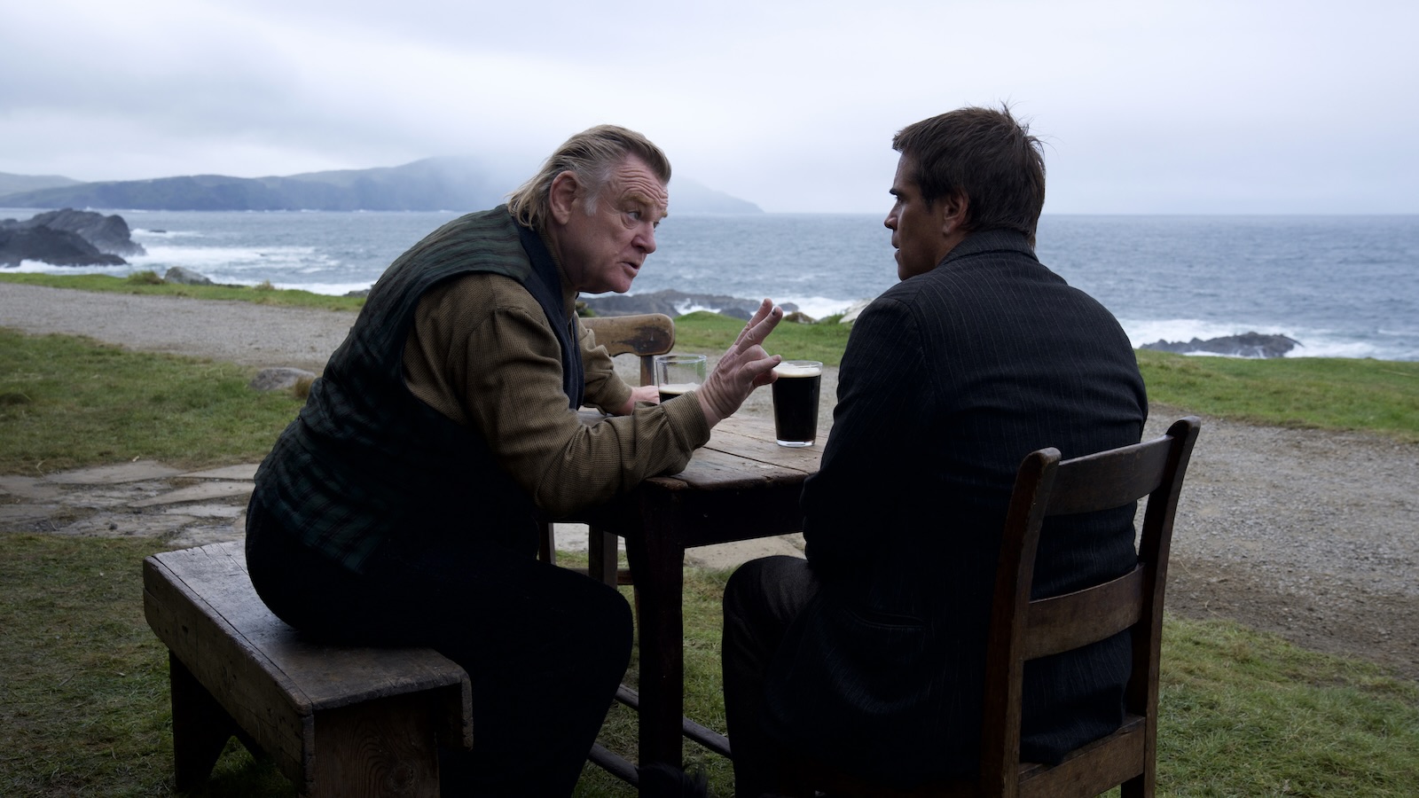 Colin Farrell and Brendan Gleeson in the film THE BANSHEES OF INISHERIN.