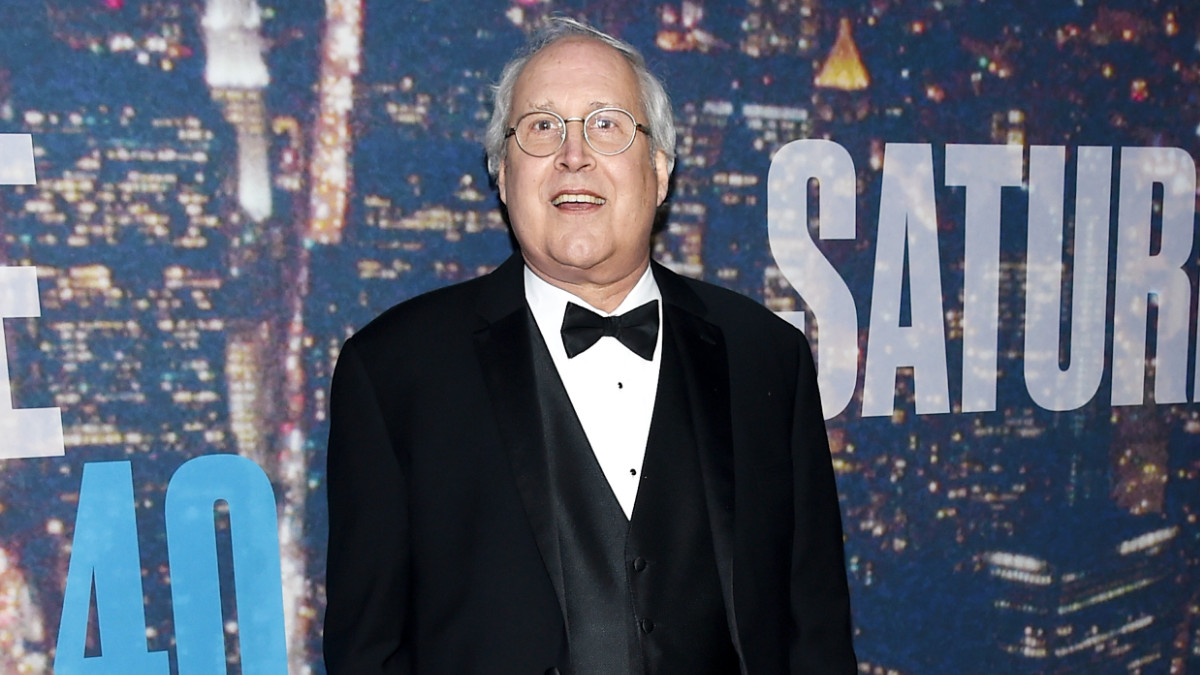 Comedian Chevy Chase attends SNL 40th Anniversary Celebration at Rockefeller Plaza on February 15, 2015 in New York City.