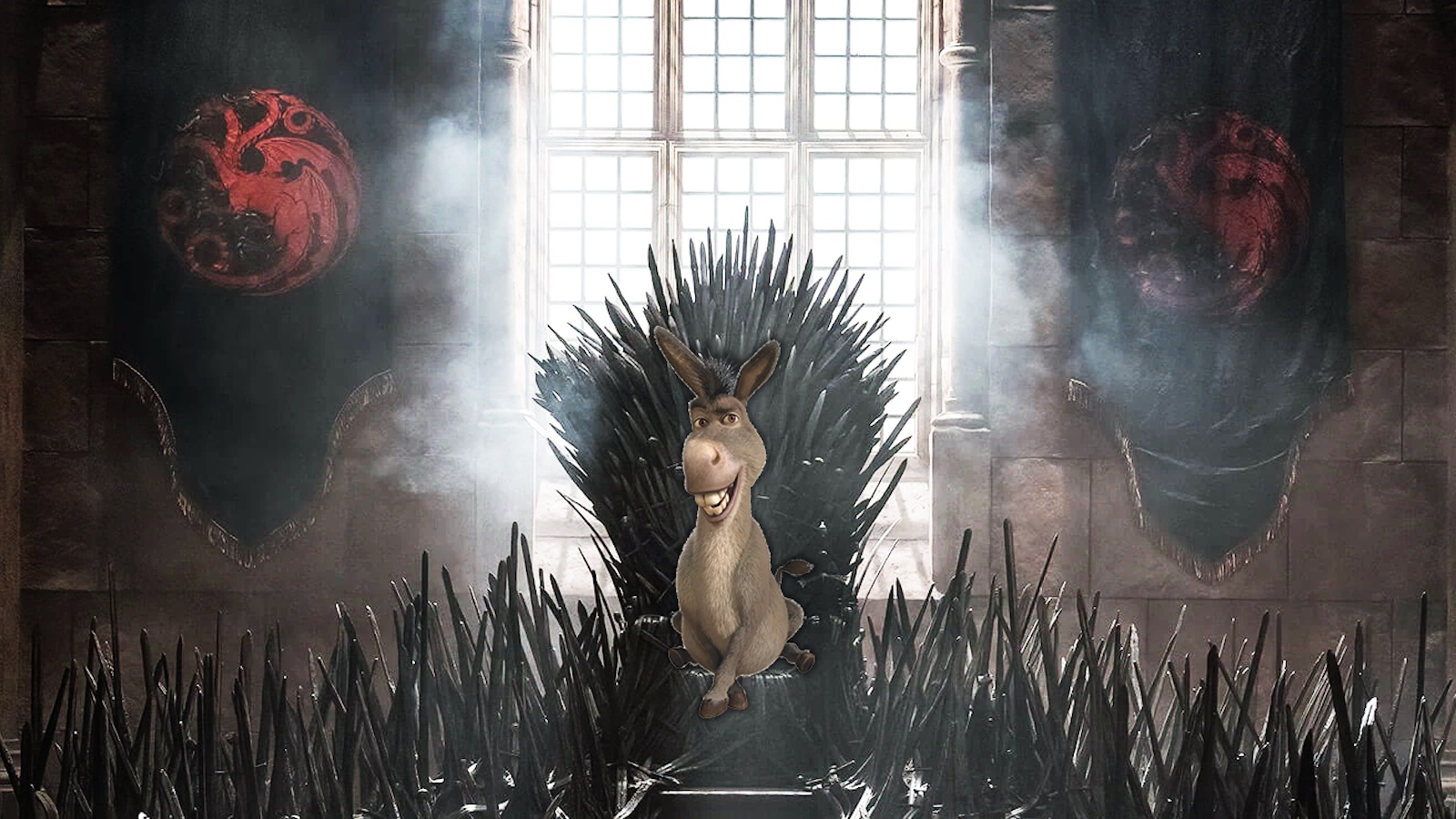 game of thrones shrek iron throne