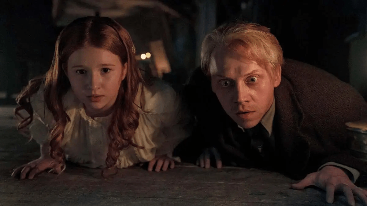 Rupert Grint as Walter, with his sister Epperley in Dreams in the Witch House (Cabinet of Curiosities)