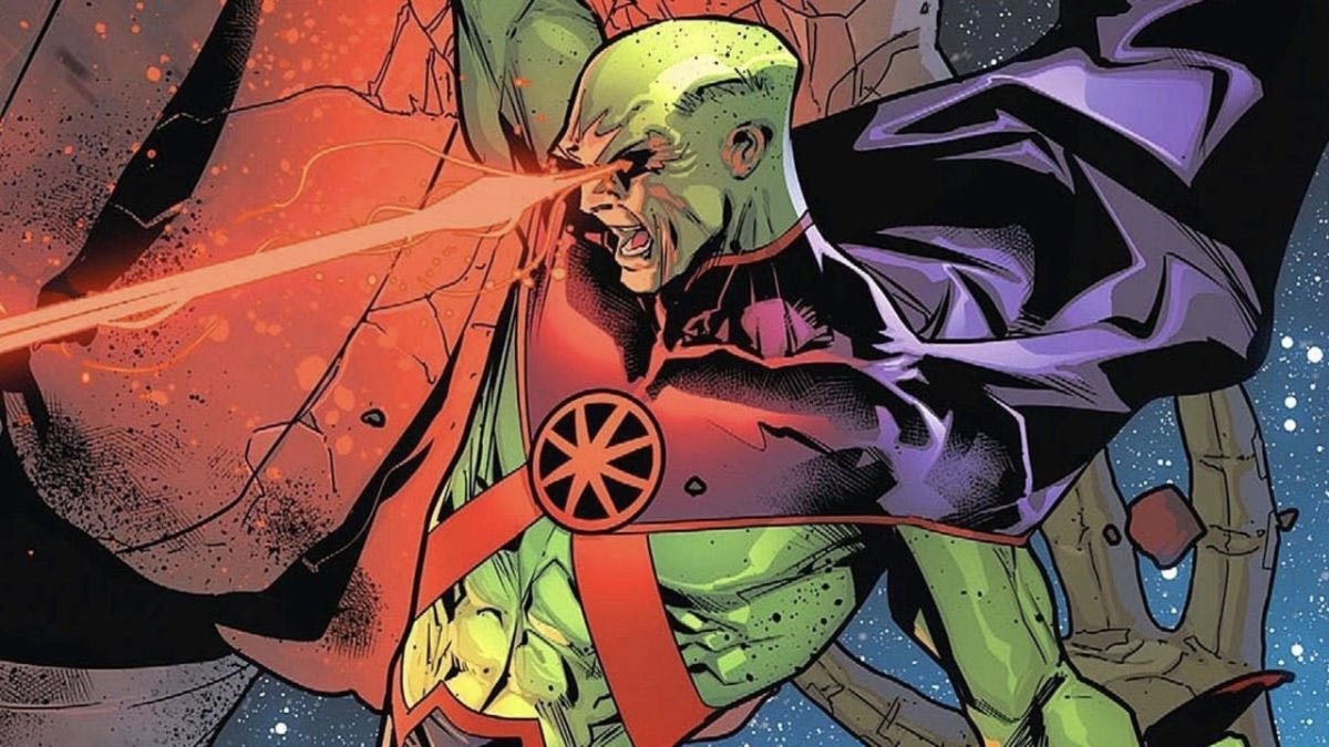 Martian Manhunter shooting lasers