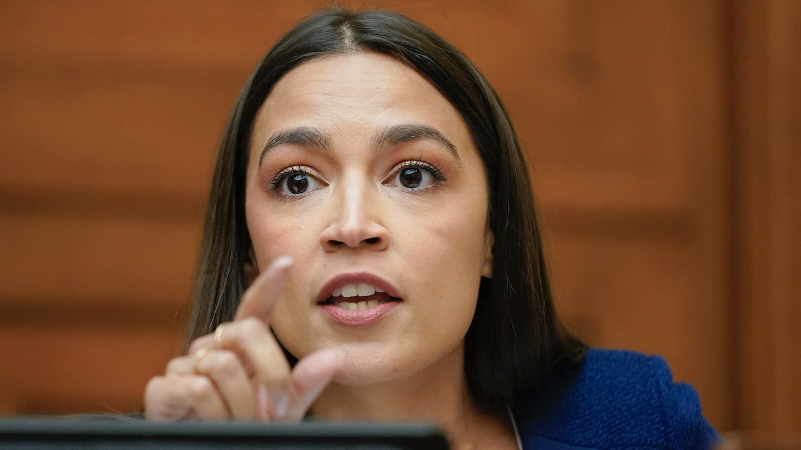 Rep. Alexandria Ocasio-Cortez (D-NY) speaks during a House Committee on Oversight and Reform hearing on gun violence on Capitol Hill on June 8, 2022 in Washington, DC.