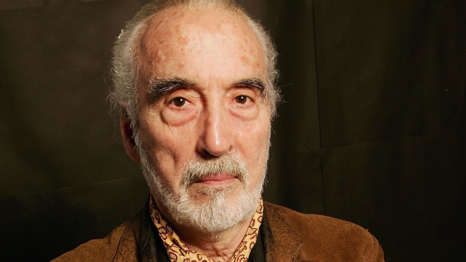 Actor Christopher Lee poses during the Bangkok International Film Festival at Siam Paragon Festival Venue on February 20, 2006 in Bangkok, Thailand. (Photo by Patrick Riviere/Getty Images)