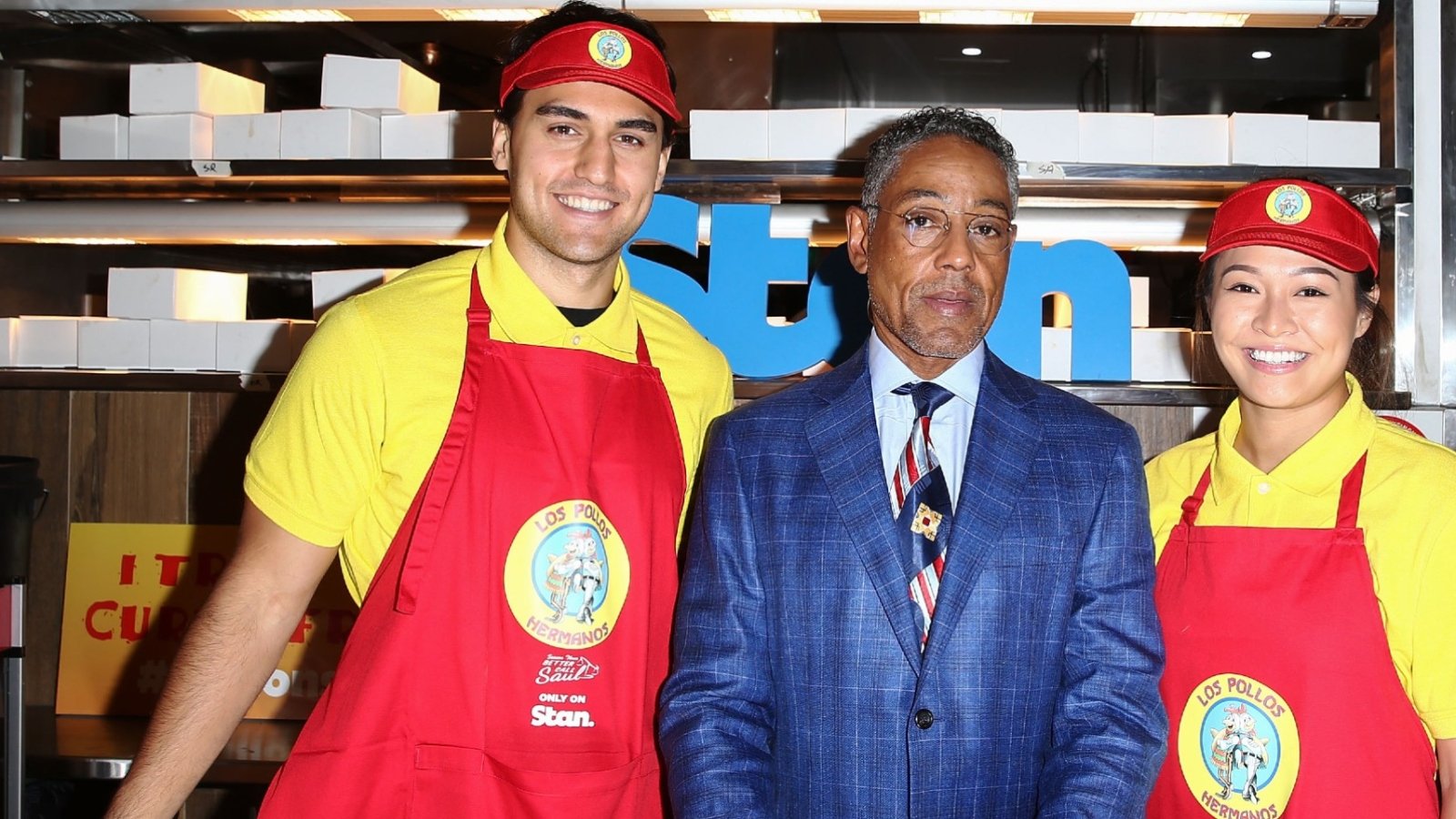 Gus Pring and employees at Los Pollos Hermanos