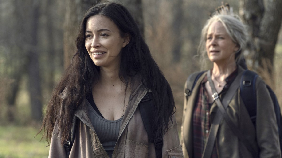 Christian Serratos as Rosita and Melissa McBride as Carol in 'The Walking Dead'