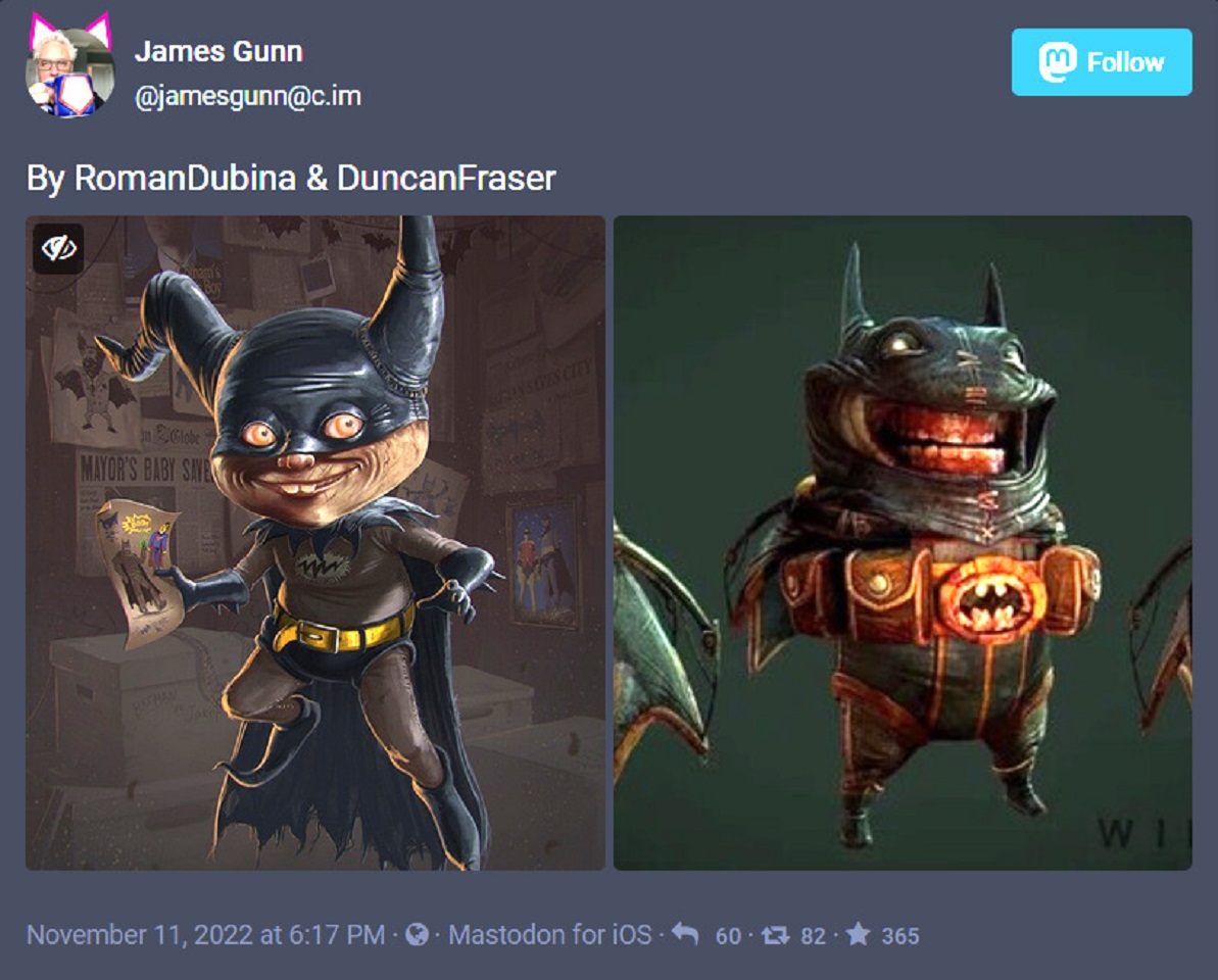 james gunn bat-mite mastodon