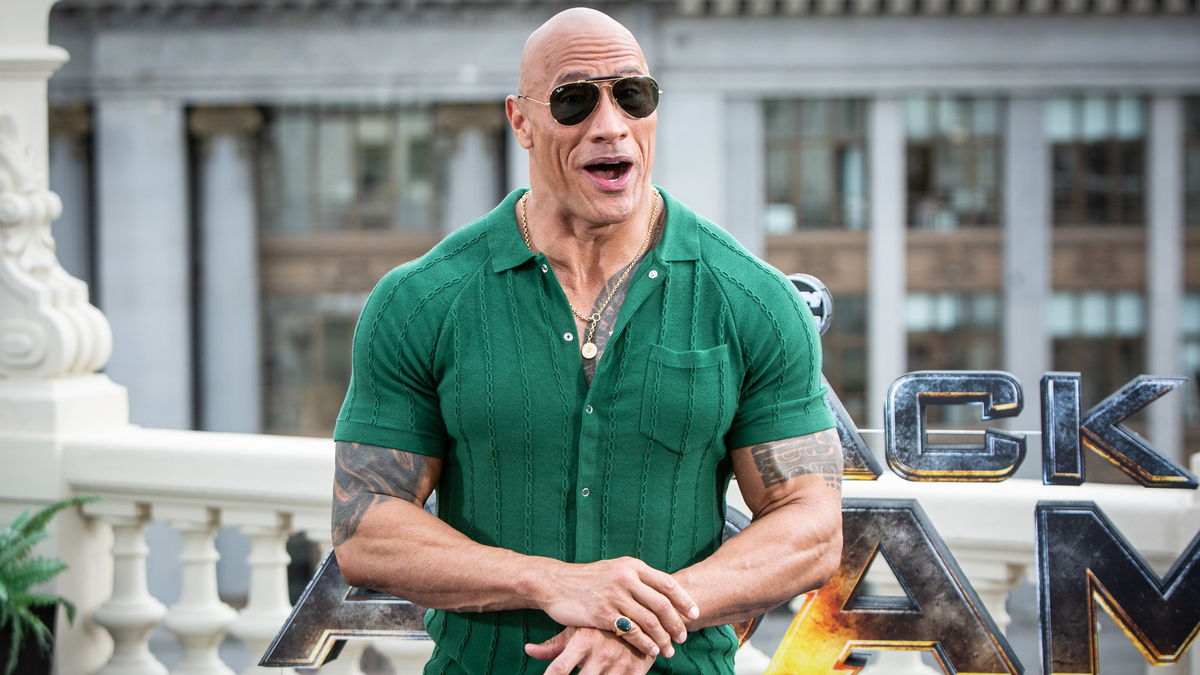 Dwayne Johnson attends the "Black Adam" photocall