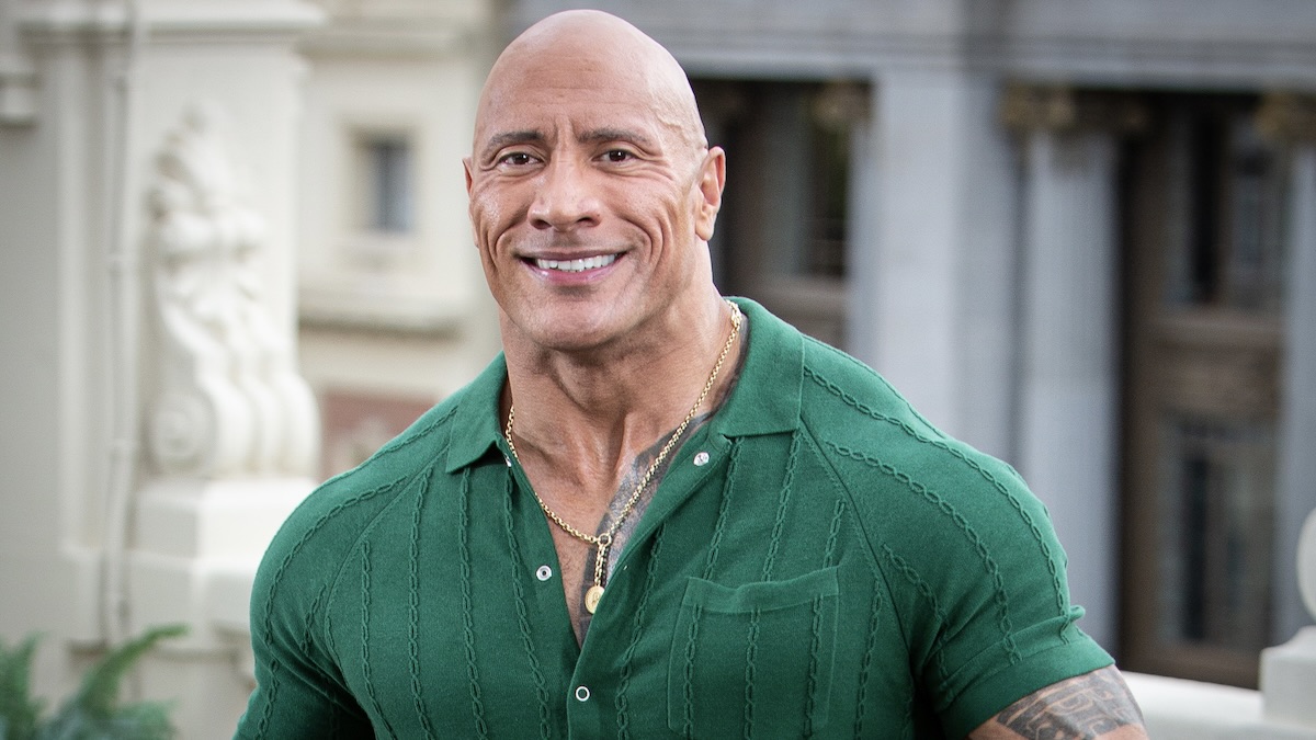 MADRID, SPAIN - OCTOBER 19: US actor Dwayne Johnson attends the "Black Adam" photocall at NH Collection Madrid Eurobuilding hotel on October 19, 2022 in Madrid, Spain.