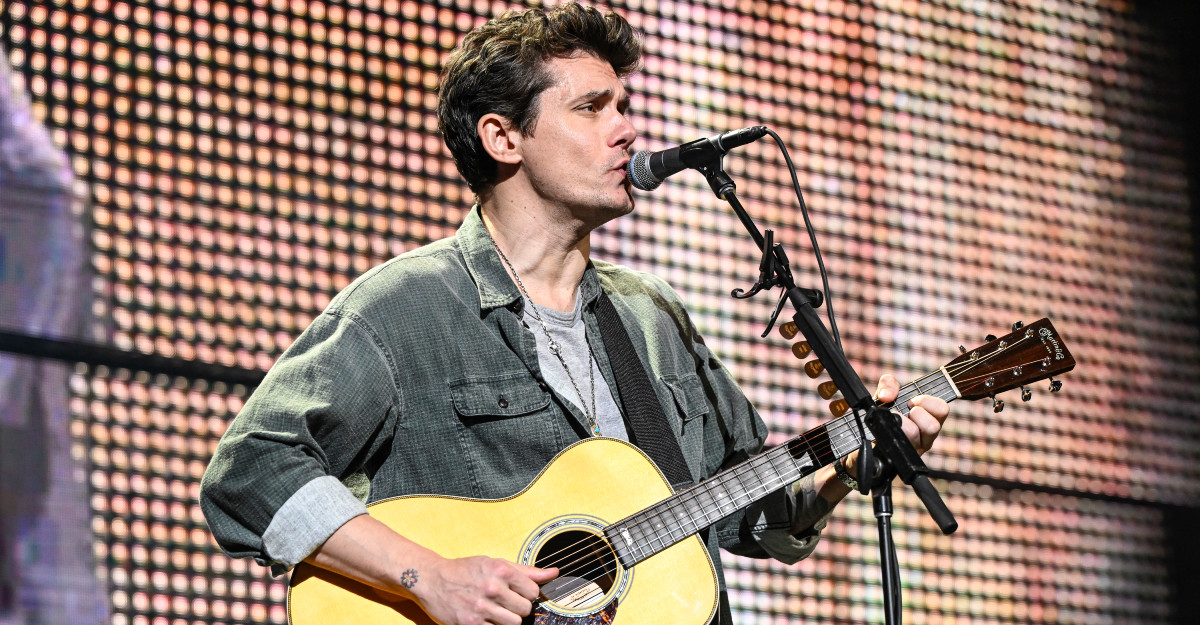 John Mayer performs at Alice 97.3's Alice In Winterland at SAP Center on December 02, 2022 in San Jose, California.