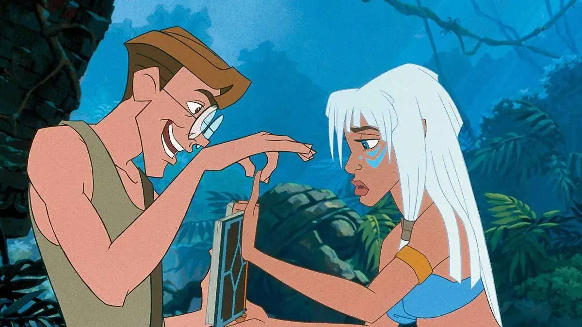 Milo Thatch and Kida in 'Atlantis: The Lost Empire' 