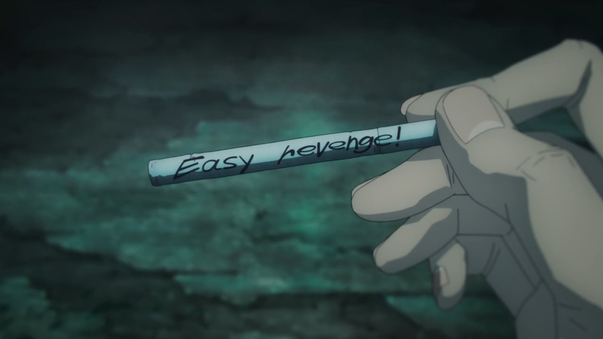 "Easy regenge" cigarette in Chainsaw Man