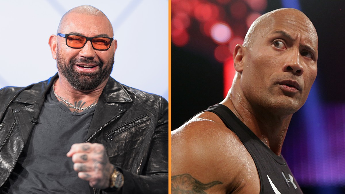 Dave Bautista and Dwayne Johnson