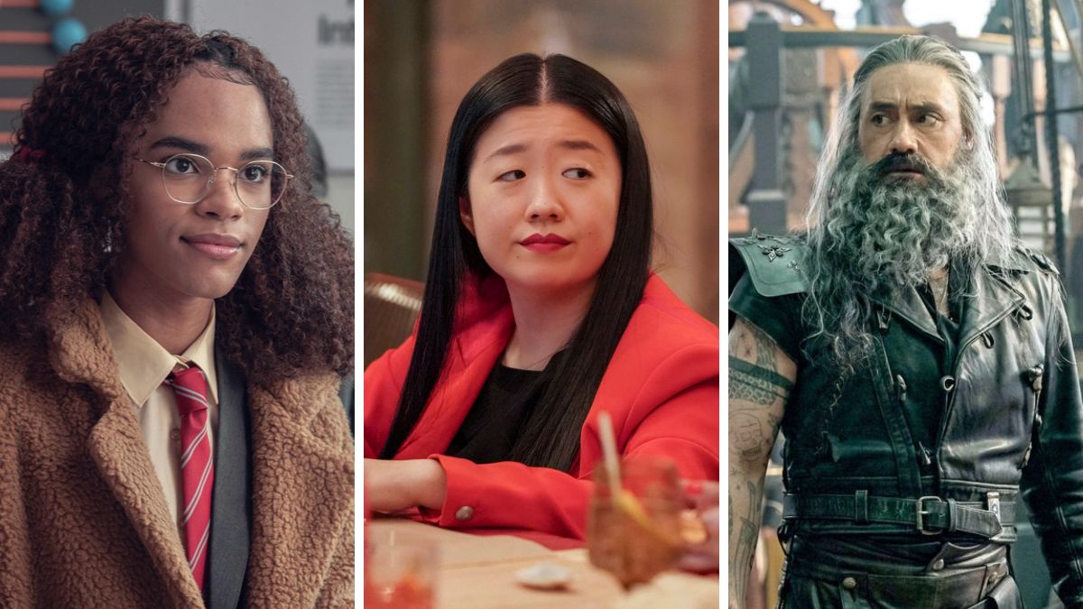 Yasmin Finney as Elle in 'Heartstopper', Sherry Cola as Alice Kwan in 'Good Trouble', and Taika Waititi as Blackbeard in 'Our Flag Means Death'