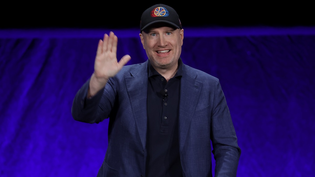 LAS VEGAS, NEVADA - APRIL 27: Kevin Feige, President of Marvel Studios speaks onstage during CinemaCon 2022 - The Walt Disney Studios Motion Pictures Presentation at The Colosseum at Caesars Palace during CinemaCon, the official convention of the National Association of Theatre Owners, on April 27, 2022 in Las Vegas, Nevada.