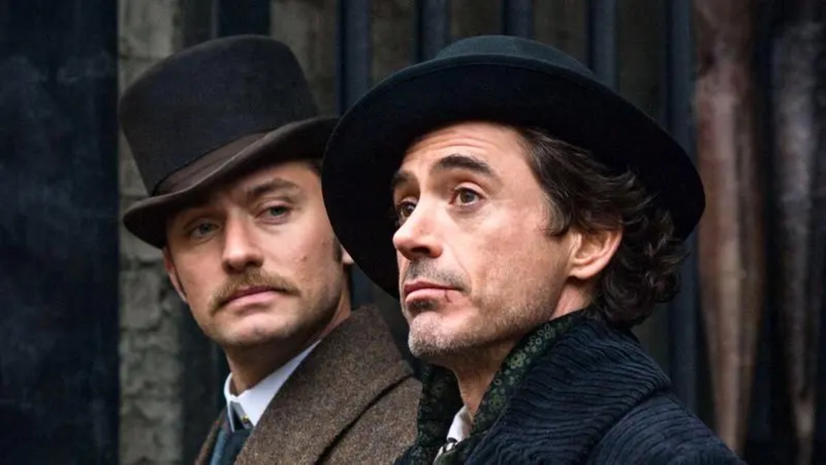 Robert Downey Jr. as Sherlock Holmes and Jude Law as John Watson