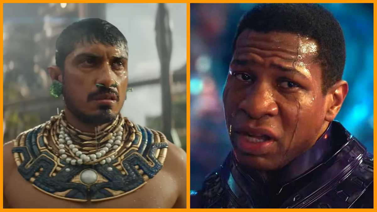 Tenoch Huerta as Namor in 'Black Panther: Wakanda Forever'/Jonathan Majors as Kang in 'Ant-Man and the Wasp: Quantumania'