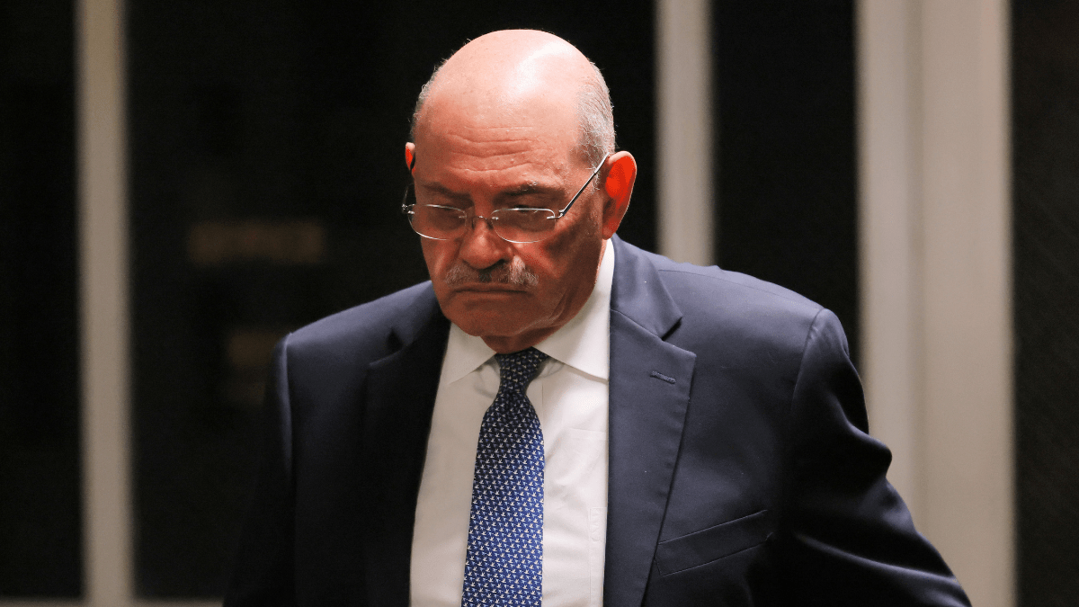 NEW YORK, NEW YORK - NOVEMBER 17: Former CFO Allen Weisselberg leaves the courtroom for a lunch recess during a trial at the New York Supreme Court on November 17, 2022 in New York City. The Trump Organization is charged with criminal tax fraud, falsifying business records, and filing false tax returns in a scheme to defraud the state. Former CFO Weisselberg, who is on his second day of testimony, has pleaded guilty to 15 criminal charges as part of the probe and is expected to testify against his former employer. The case is unrelated to the civil case being brought by NY Attorney General Letitia James against the Trump Organization.