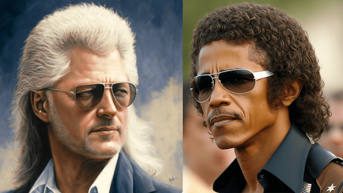 Clinton Obama mullet