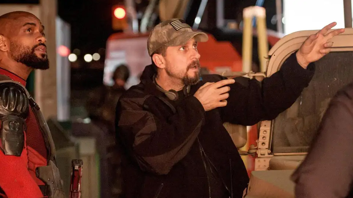 David Ayer and Will Smith on the set of Suicide Squad