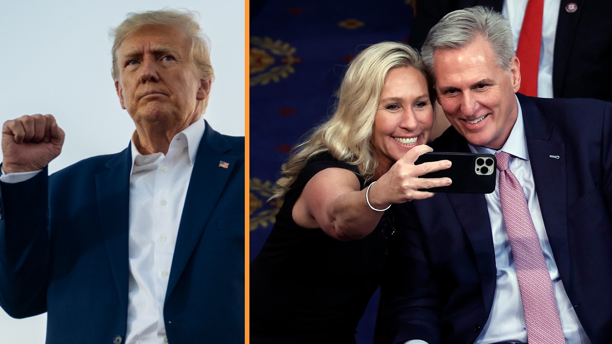 Donald Trump, Marjorie Taylor Greene, and Kevin McCarthy