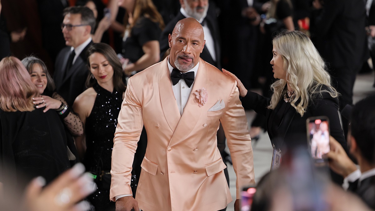 HOLLYWOOD, CALIFORNIA - MARCH 12: Dwayne Johnson attends the 95th Annual Academy Awards on March 12, 2023 in Hollywood, California.