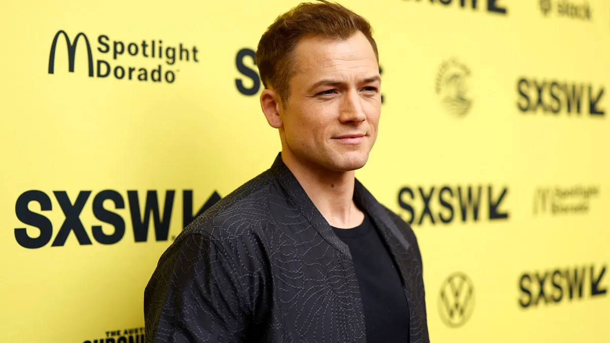 AUSTIN, TEXAS - MARCH 15: Taron Egerton, attends the "Tetris" world premiere at 2023 SXSW Conference and Festivals at The Paramount Theatre on March 15, 2023 in Austin, Texas.