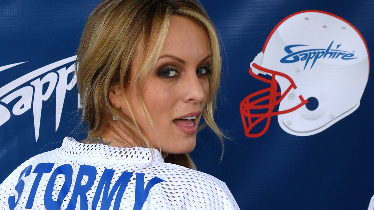 LAS VEGAS, NV - FEBRUARY 04: Adult film actress/director Stormy Daniels hosts a Super Bowl party at Sapphire Las Vegas Gentlemen's Club on February 4, 2018 in Las Vegas, Nevada.