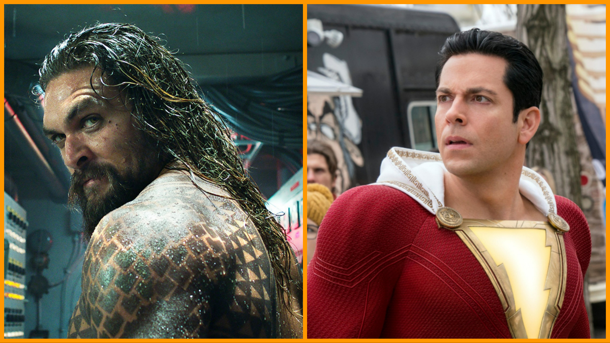 Jason Momoa as Aquaman/Zachary Levi as Shazam