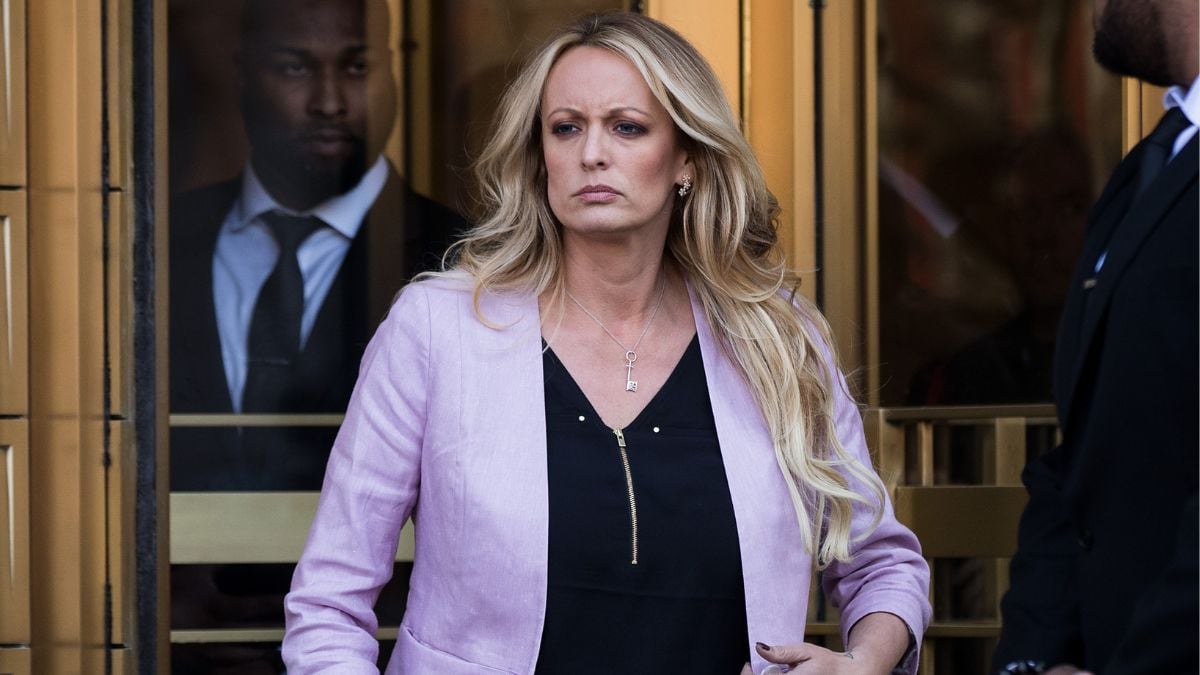 Stormy Daniels leaving Manhattan Court House